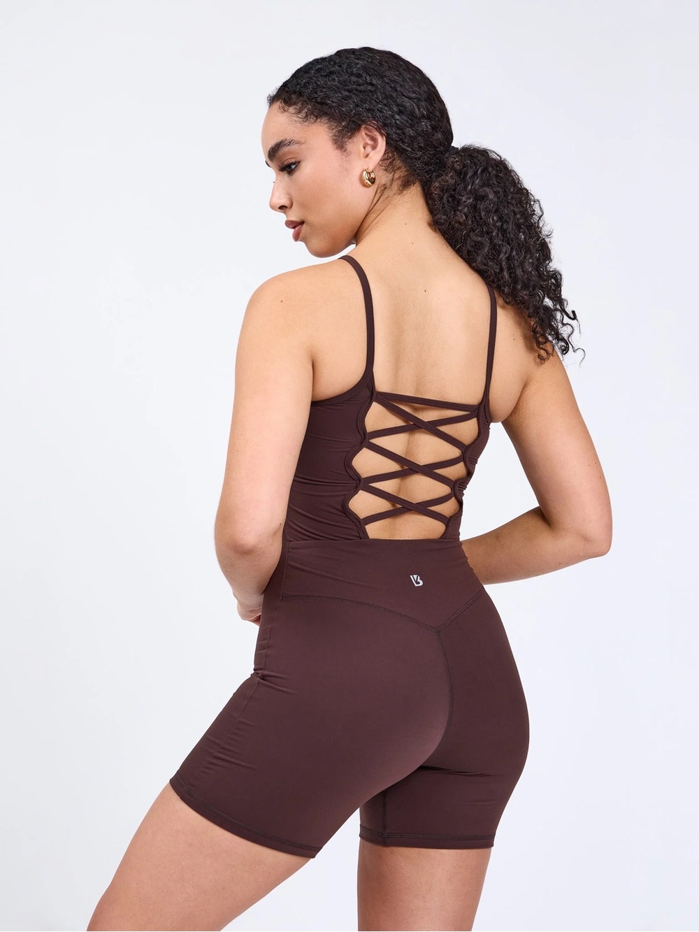 Buffbunny Ivy Activewear Romper Onesie Journey Brown Medium - Picture 6 of 10